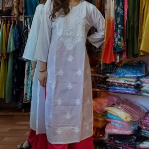 White Chikankari Kurta