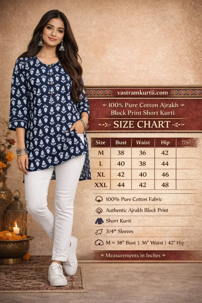 pure cotton short kurti