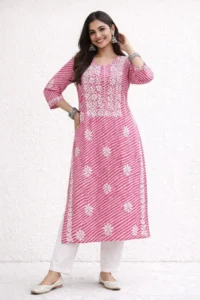Chikankari Handwork Cotton Kurta