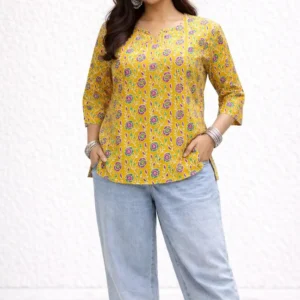 pure cotton short kurti