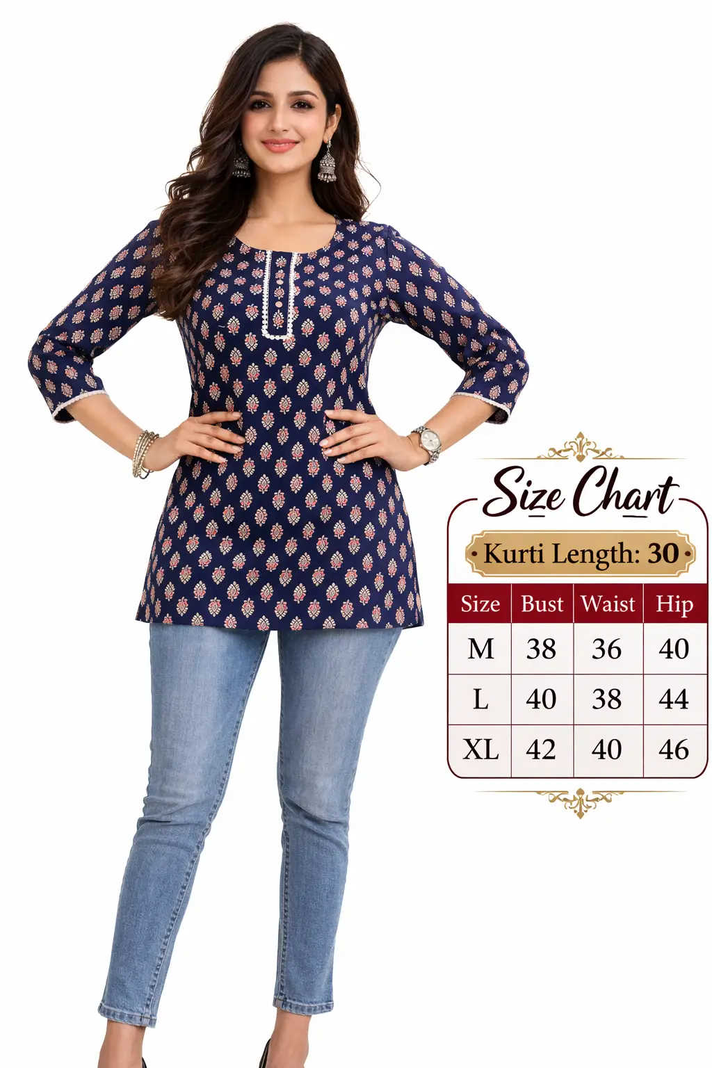 AJRAKH SHORT KURTI